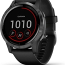 GARMIN 佳明 Vívoactive 4 GPS 智能手表 具有音乐、身体能量监测、运动锻炼、Pulse Ox 血氧传感器等功能 黑色/蓝灰色