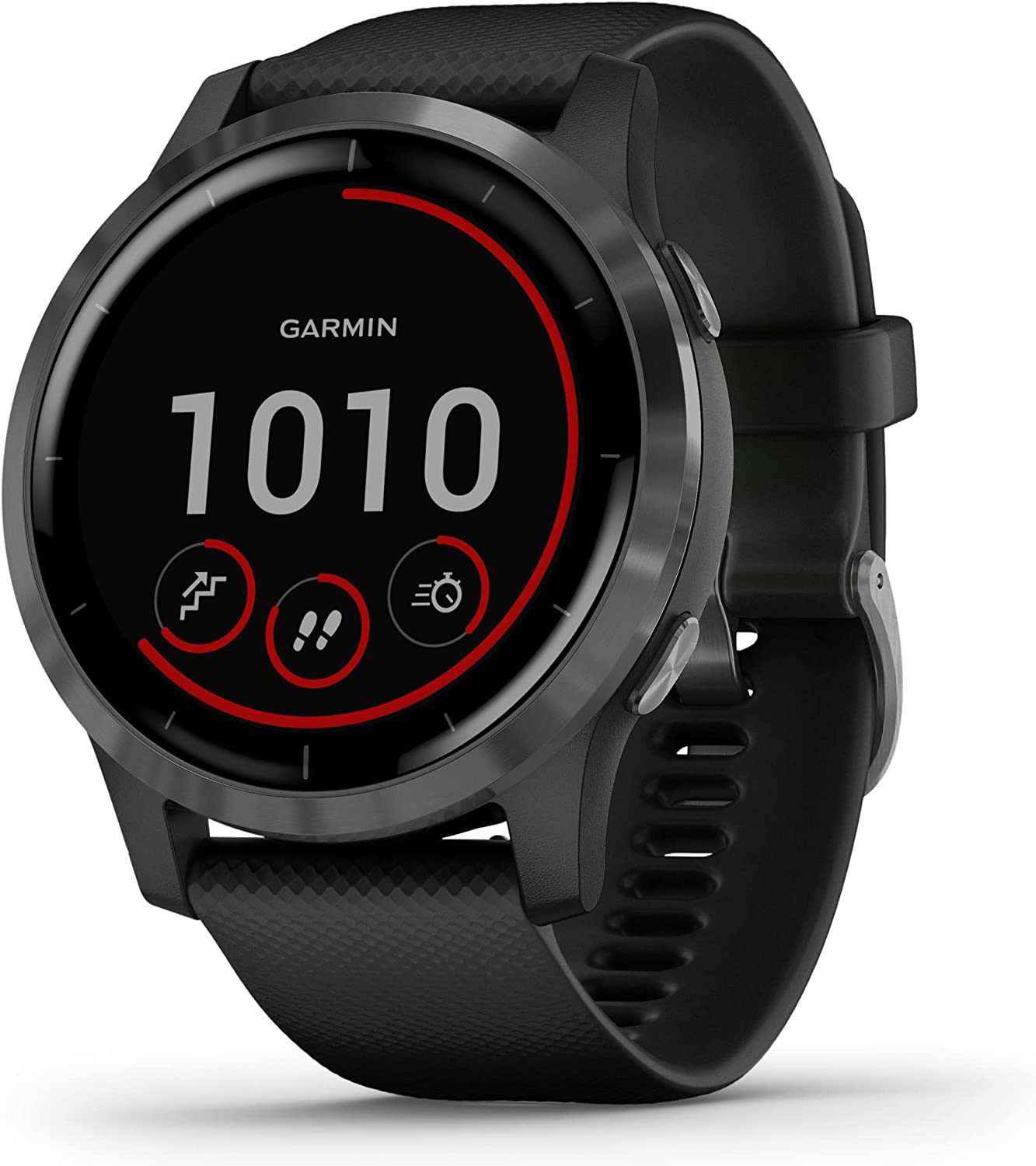 GARMIN 佳明 Vívoactive 4 GPS 智能手表 具有音乐、身体能量监测、运动锻炼、Pulse Ox 血氧传感器等功能 黑色/蓝灰色