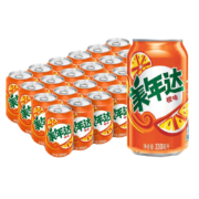 百事可乐 美年达 橙味汽水 330ml*24听 *3件