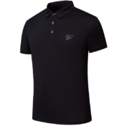 乔丹QIAODAN polo衫男装运动短袖 黑色 175/XL