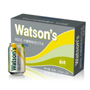 屈臣氏（Watsons）苏打汽水柠檬草味330ml*24听 整箱临期商品【6月到期】