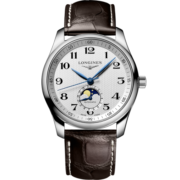 浪琴(Longines)瑞士手表 名匠系列 月相机械皮带男表 L29094783