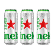 概率券：Heineken 喜力 星银（Heineken Silver）啤酒500ml*3听