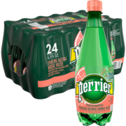 巴黎水（Perrier ）法国原装进口 西柚味气泡矿泉水 500ml*24瓶 塑料瓶