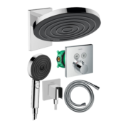 汉斯格雅（Hansgrohe）沛适飞单速暗装花洒260顶喷恒温入墙式手持花洒淋浴进口花洒套装 进口沛适飞镀铬银预售