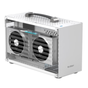 超频三（PCCOOLER）蜂鸟I100 白色电脑ITX机箱（Mini全侧透/亚克力侧板/便携小钢炮/支持SFX电源）