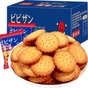 比比赞网红日式小圆饼干1kg海盐小圆饼早餐代餐网红休闲零食整箱