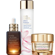 雅诗兰黛修护礼盒(棕瓶50ml+樱花水200ml+胶原霜50ml)护肤品化妆品套装