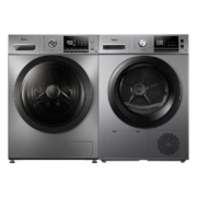 再降价、需购券、618预售、PLUS会员：Midea 美的 MG100VT55DY+MH100VH03Y 热泵式洗烘套装