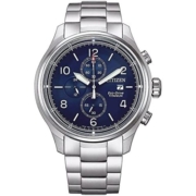 Citizen 西铁城 男士 指针式 石英手表 钛表带 CA0810-88L, 银-蓝色。, One Size, 手链