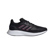 adidas阿迪达斯官方RUNFALCON女子随心畅跑舒适网面跑步运动鞋 黑/粉红 38(235mm)