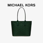 MICHAEL KORS迈克高仕【超值抢购】Jodie 中号老花大容量狗牙托特包手提女包 苔藓绿 305 NS