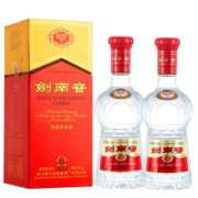 京东百亿补贴：剑南春 水晶剑 浓香型白酒 52度 500ml*2 双瓶装 （新老包装随机发货）