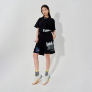 【预售】LeeXLINE23春夏新品宽松男女同款短卫裤黑LUB0054254XH-Y