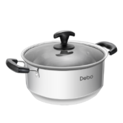 plus会员、需抢券：Debo 德铂 不锈钢汤锅 22cm