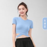 Rianne.He 女士瑜伽 短袖T恤 JYMD03