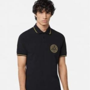 VERSACE 范思哲 男士V字刺绣POLO衫