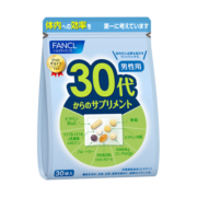 芳珂FANCL 男士复合维生素 男性30+综合营养包 30日量 VBVC 矿物质 辅酶Q10 蓝莓锌 免疫力 海外进口