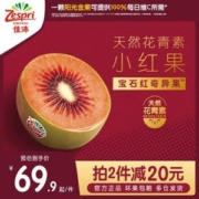 Zespri 佳沛 宝石红™奇异果（81g-105g）7-8粒  *2件