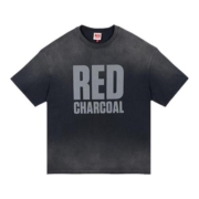 REDCHARCOAL 红炭 美式潮牌LOGO水洗做旧短袖T恤男夏季宽松纯棉
