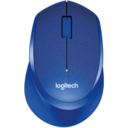 罗技（Logitech） 无线鼠标 M330 无线外设 舒适曲线  轻静音量 图书馆鼠标 蓝色