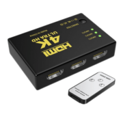 HONGDAK HDTV切换器三进一出4K音视频电脑主机屏幕机顶盒信号笔记本投影仪电视高清分屏显示器 三进一出