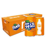 限地区、京东plus：芬达 Fanta 橙味 碳酸饮料迷你摩登罐 200ml*12罐*5件
