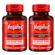 Schiff旭福megared磷虾油omega3卵磷脂胶囊脉拓南极深海含DHA鱼油美国进口中老年人 （性价比养护血管）磷虾油350mg120粒/瓶*2