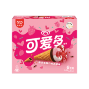 可爱多和路雪 甜筒非常草莓口味冰淇淋 67g*6支 *7件