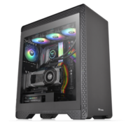 Tt（Thermaltake）Premium S500 TG 黑色 国际版 机箱水冷电脑主机（弹性摆放/支持ATX主板/支持360水冷）