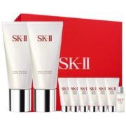 预售：SK-II  舒透护肤氨基酸洁面乳120g*2 赠洁面乳20ml*6+神仙水精华10ml
