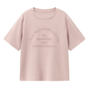佐丹奴短袖t恤女夏季纯棉字母压花女生宽松时尚圆领上衣05323382