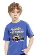 SNOOPY 史努比 儿童棉T恤 靛蓝