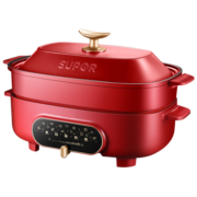 苏泊尔（SUPOR） 多功能锅料理锅家用4.5L分体可拆洗多用途电火锅烤肉烧烤锅JD3322D812H