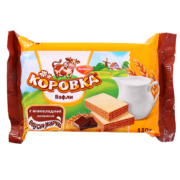 临期品：小牛（KOROVKA）俄罗斯巧克力奶油夹心威化饼干 150g 5袋