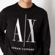A|X Armani Exchange 阿玛尼副牌 男士纯棉圆领卫衣