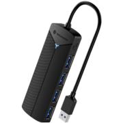 尤达大师 USB3.0分线器 HUB集线器扩展坞 高速4口拓展坞 笔记本电脑转接头一拖多延长线转换器线 0.15米