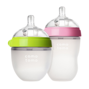 可么多么（como tomo）【预售】新生婴儿断奶仿母乳硅胶奶瓶0-6个月150+250ml可配吸管