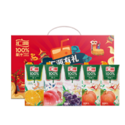限地区:汇源 臻贵礼盒1Lx5盒100%橙汁桃汁苹果葡萄汁山楂至少3口味 整箱礼盒