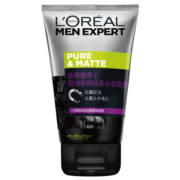欧莱雅（LOREAL）男士洗面奶控油清痘深层清洁磨砂抗黑头角质氨基酸洁面乳男青少年 抗黑头洁面膏100ml+50mlx2