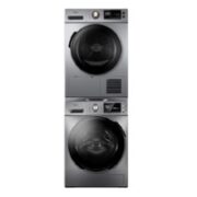 Midea 美的 快净系列 MG100A5-Y46B+MH90-H03Y 热泵式洗烘套装 银色