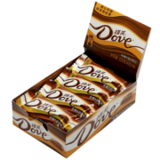 德芙（Dove）巧克力母亲生日520礼物送女友糖果零食丝滑牛奶味排块224gX2盒