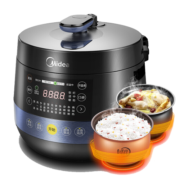 美的（Midea）电压力锅 圆灶釜内胆球形设计 可开盖煮MY-YL50Easy202家用双胆高压锅