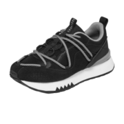 斯凯奇（Skechers）女鞋简约系带休闲鞋轻质缓震运动鞋 177070  BLK黑色 36