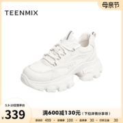 天美意厚底老爹鞋女春新透气增高机甲运动鞋商场同款BC881AM2