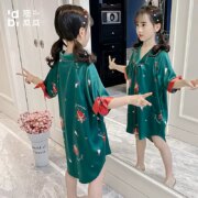 顶瓜瓜 女童夏季冰丝薄款家居睡裙（110~150码）