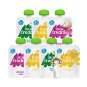 小皮（Little Freddie）单一食材水果泥初尝多口味果蔬泥70g*7袋 宝宝辅食泥婴儿果泥礼盒