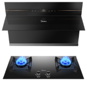 PLUS会员、需抢券、618预售：Midea 美的 JV701+Q330 侧吸式烟灶套装 天然气