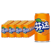 芬达 Fanta 橙味 碳酸饮料 迷你摩登罐 200ml*24 年货装随机发货