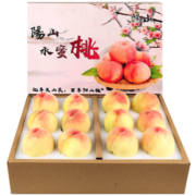 阳山水蜜桃 正宗无锡阳山水蜜桃 新鲜水果桃子 时令水果礼盒 一级果4-5两12个礼盒装净重5斤多